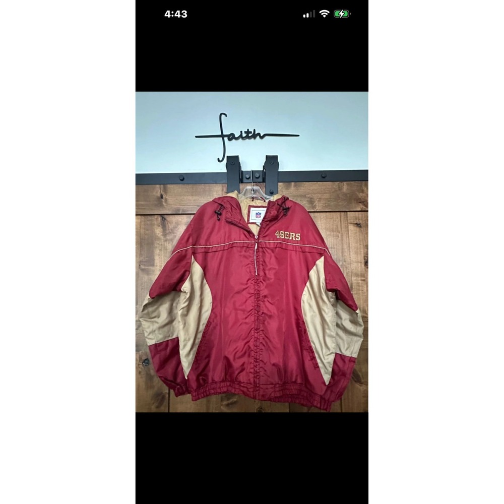 NFL 49ers Pro Player Windbreaker, Sz L